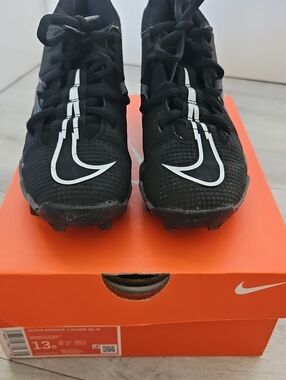 Nike Kid's Alpha Menace 3 Shark Black/White Cleats